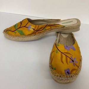 New Embroidered silk ladies espadrilles BNIB Wow!
